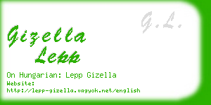 gizella lepp business card